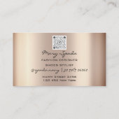 Carte De Visite Monogramme Chaussures Rose Talons Logo Magasiner Q (Dos)