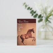 Carte De Visite MONogramme CHEVAL ROUGE (Debout devant)