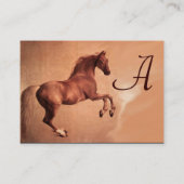 Carte De Visite MONogramme CHEVAL ROUGE (Dos)