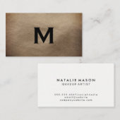 Carte De Visite Monogramme chic (Devant / Derrière)