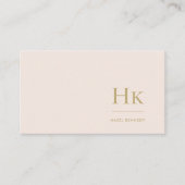 Carte De Visite Monogramme | Chic Blush Rose Or Simple Élégant (Devant)