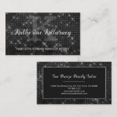 Carte De Visite Monogramme Chic Glam Sparkle Glam Chic (Devant / Derrière)