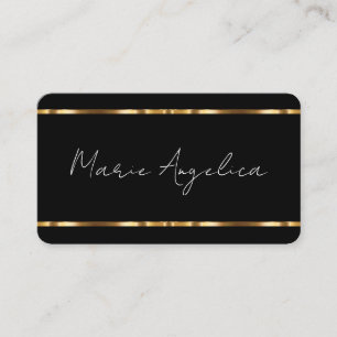 Carte De Visite Monogramme Chic Luxe Coin Arrondi