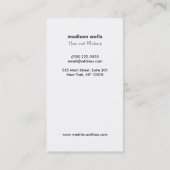 Carte De Visite Monogramme chic moderne Grilles noires et or (Dos)