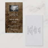 Carte De Visite Monogramme, Chiot Poméranien dormant, look cuir (Devant / Derrière)