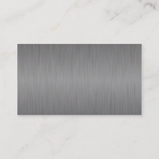 Carte De Visite Monogramme Chrome en acier noir exécutif (Dos)