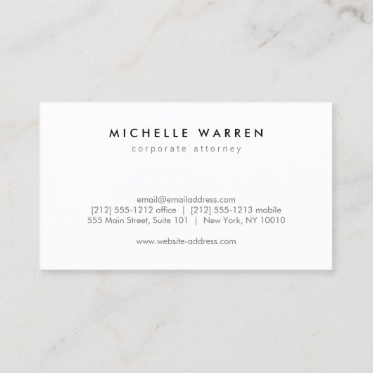 Carte De Visite Monogramme circulaire moderne Initiales Avocats (Dos)