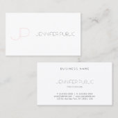 Carte De Visite Monogramme Classe Design Simple Professionnel Uni (Devant / Derrière)