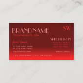 Carte De Visite Monogramme classique de la police miroir dégradé r (Dos)