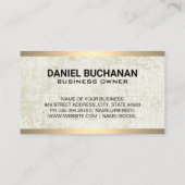 Carte De Visite Monogramme classique | Découpe en métal d'or Grung (Dos)