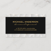 Carte De Visite Monogramme classique | Découpe géométrique moderne (Dos)