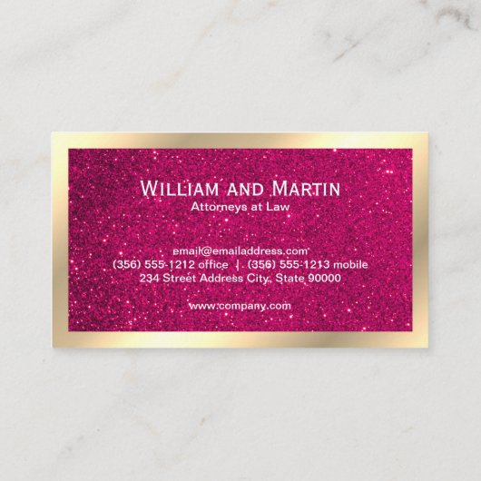 Carte De Visite Monogramme classique d'or | CODE QR | Scintille (Dos)