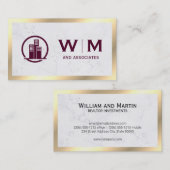 Carte De Visite Monogramme classique Gold Executive | Entreprise (Devant / Derrière)