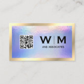 Carte De Visite Monogramme classique Gold Executive | Pile Iridesc (Devant)