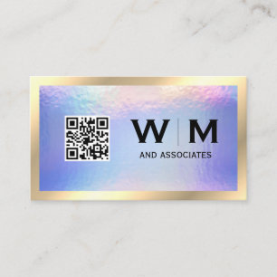 Carte De Visite Monogramme classique Gold Executive   Pile Iridesc