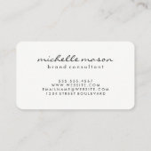 Carte De Visite Monogramme classique grand / Noir (Dos)