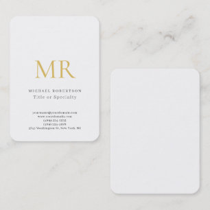 Carte De Visite Monogramme Classique Professionnel Minimaliste Sim