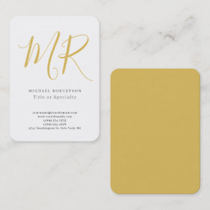 Carte De Visite Monogramme Classique Professionnel Minimaliste Sim