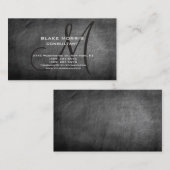 Carte De Visite Monogramme classique unique (Devant / Derrière)