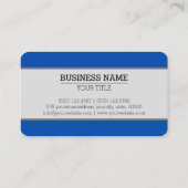 Carte De Visite Monogramme Cobalt bleu couleur solide Arrière - pl (Dos)
