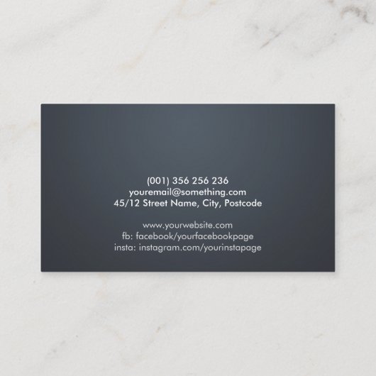 Carte De Visite monogramme coiffeur simple (Dos)