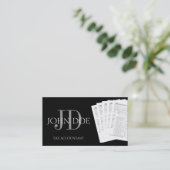 Carte De Visite Monogramme comptable fiscal 1040 Formulaires Noirs (Debout devant)