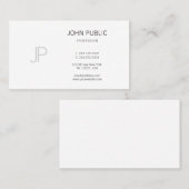 Carte De Visite Monogramme Conception moderne Élégant Professionne (Devant / Derrière)