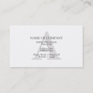 Carte De Visite Monogramme Conception Monogramme Personnalisé Per