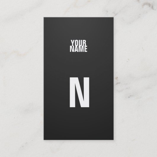 Carte De Visite Monogramme condensé (Devant)