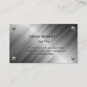 Carte De Visite Monogramme Construction métallique moderne Acier (Dos)