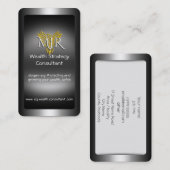 Carte De Visite Monogramme, consultant en matière de stratégie de (Devant / Derrière)
