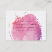 Carte De Visite Monogramme couleur eau rose (Dos)
