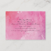Carte De Visite Monogramme couleur eau rose (Dos)