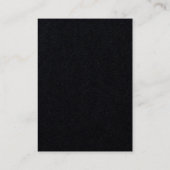 Carte De Visite Monogramme couleur noire minimale élégant (Dos)