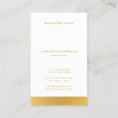 Carte De Visite Monogramme créatif Élégant Modèle Or moderne (Dos)