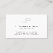 Carte De Visite Monogramme créatif Moderne tendance minimaliste (Dos)