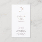 Carte De Visite Monogramme créatif professionnel Conception Modern (Dos)