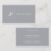 Carte De Visite Monogramme Créatif Professionnel Moderne Simple Gr (Devant / Derrière)