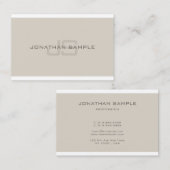 Carte De Visite Monogramme créatif Sleek Professionnel Plain Luxe (Devant / Derrière)
