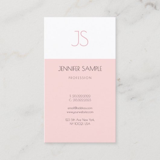 Carte De Visite Monogramme créatif tendance Design graphique éléga (Devant)