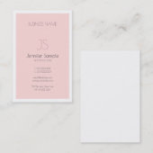 Carte De Visite Monogramme créatif tendance Design Sleek Plain Lux (Devant / Derrière)