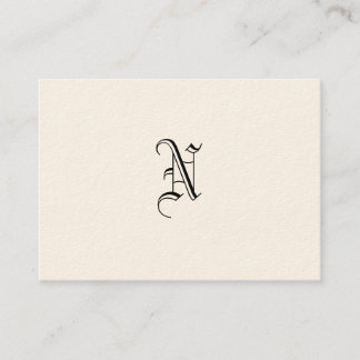 Carte De Visite Monogramme crème