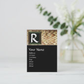 Carte De Visite MONOGRAMME CROTALUS, brun brun clair noir (Debout devant)