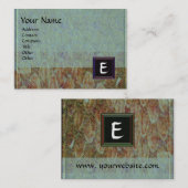 Carte De Visite MONOGRAMME CROTALUS, gris noir brun brillant (Devant / Derrière)