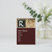 Carte De Visite MONOGRAMME CROTALUS, noir brun brillant (Debout devant)