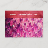 Carte De Visite MONOGRAMME CROTALUS, soie rouge rose noire brillan (Dos)