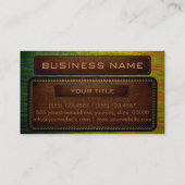 Carte De Visite Monogramme Cuir Brown moderne Look #6 (Dos)