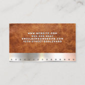 Carte De Visite Monogramme | Cuir | Couleur (Dos)