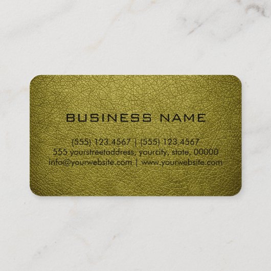 Carte De Visite Monogramme Cuir en laiton (Dos)