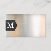 Carte De Visite Monogramme | Cuir et métal (Devant)